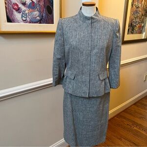 Calvin Klein – Taupe/Tan Tweed 2 pc Skirt Suit – Size 10